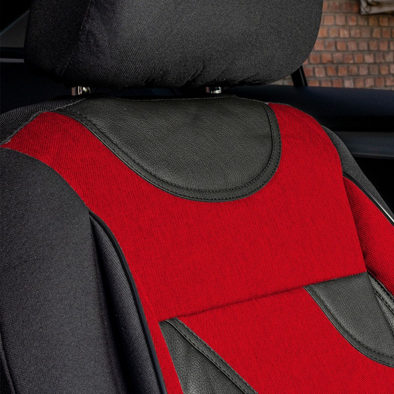 Set Huse Scaun Nero Rosu