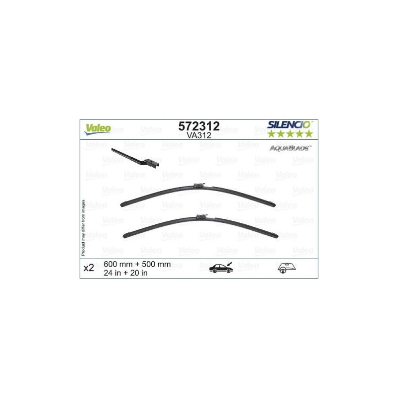 Set Stergatoare Valeo Silencio Aquablade 600/500 Mm