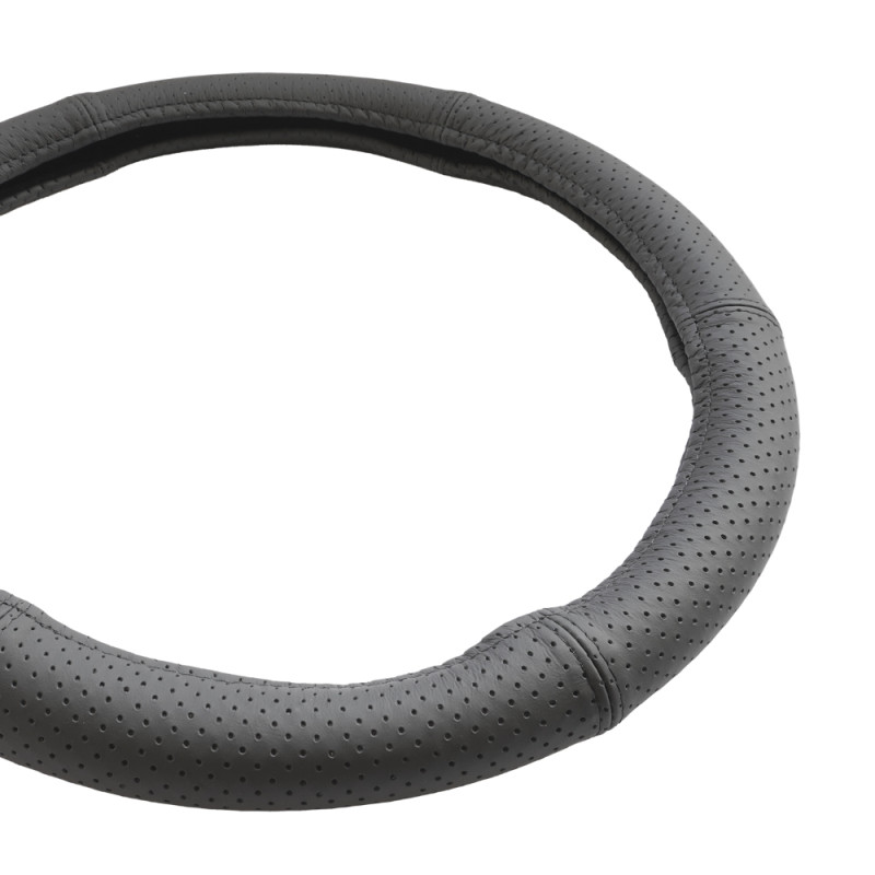 Husa Volan Piele Naturala Perforata Negru 42-44 Cm