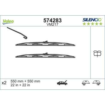 Set Stergatoare Valeo Silencio Conventional 700/650 Mm Vm218