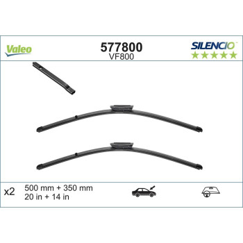 Set Stergatoare Valeo Silencio Fb Oe 500/350 Mm Vf800