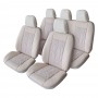 Set Huse Scaun Exclusive Leather Si Alcantara Bej