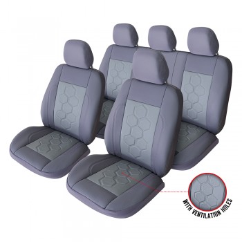 Set Huse Scaun Exclusive Leather King Gri