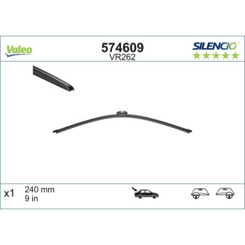 Stergator Luneta Valeo Silencio Flat 240 Mm Vr262