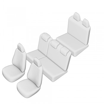 Set Huse Scaun Umbrella Pentru Dacia Logan Mcv 7 Locuri 2004-2013 (Bancheta Fractionata) Tip 1 Cu Tetiere Spate In Forma De L