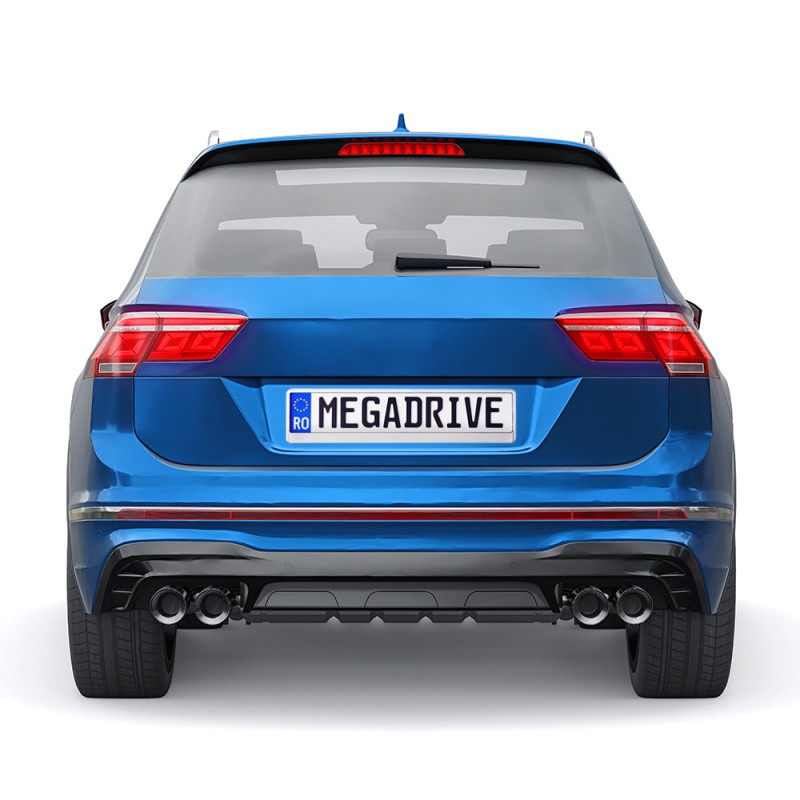 Suport Numar Inmatriculare Mega Drive Chrome Brush 1 Buc