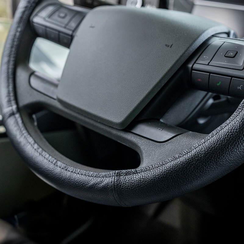 Husa Volan Piele Naturala Negru 47-49 Cm