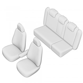 Set Huse Scaun Umbrella Pentru Vw Passat B6 Variant 2005-2011 (Bancheta Fractionata) Cu Tetierele Spate In Forma De L