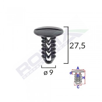 Clips Tapiterie Pentru Fiat Set 25 Buc
