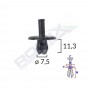 Clips Fixare Pentru Alfa Romeo/Fiat 7.5X11.3Mm - Negru Set 10 Buc