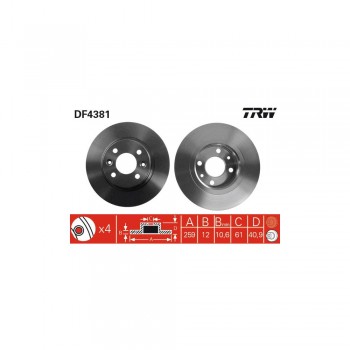 Disc Frana Neventilat Fata 259X12 - Ps Df4381