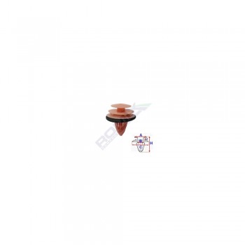 Clips Tapiterie Pentru Nissan 8X19.9Mm Roz Set 10 Buc