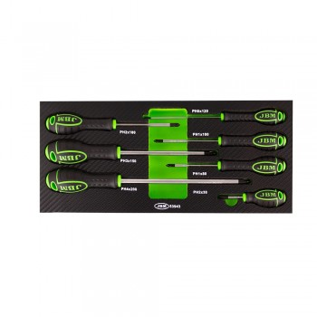 Set De 7 Surubelnite Stelate In Suport Spuma Eva Jbm