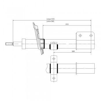 Amortizor Fata Cu Brida H 167 76089