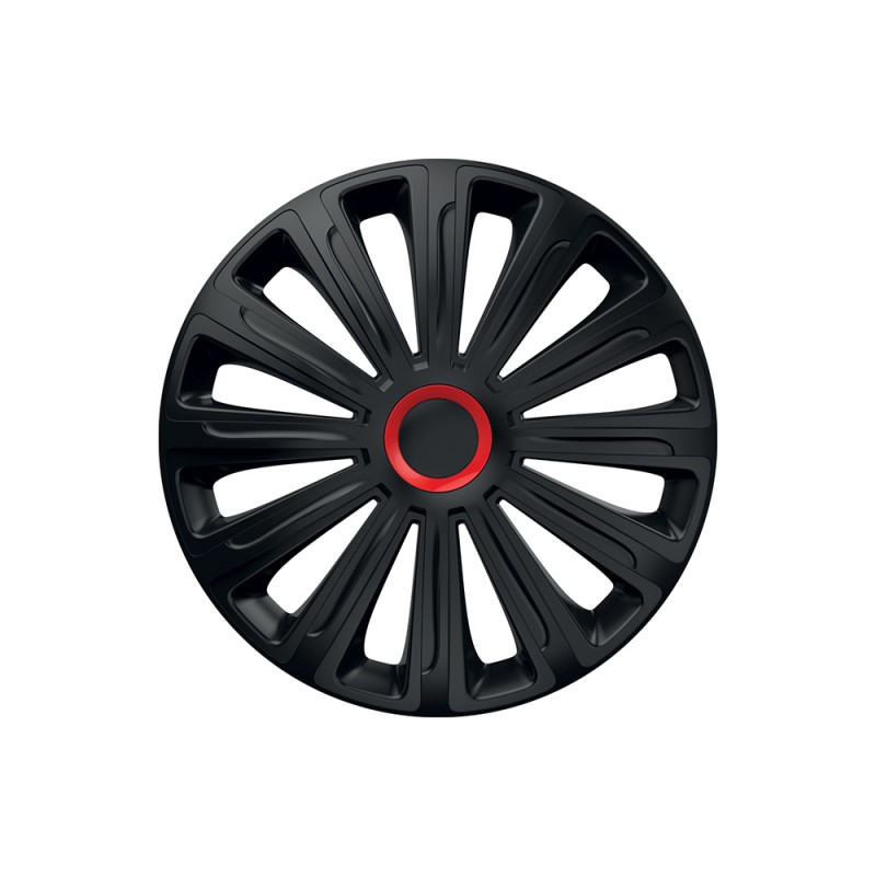Set Capace Roti 16` Negre Cu Inel Rosu Trend