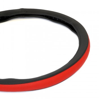 Husa Volan Piele Ecologica Rosu/Negru 44-48 Cm Umbrella