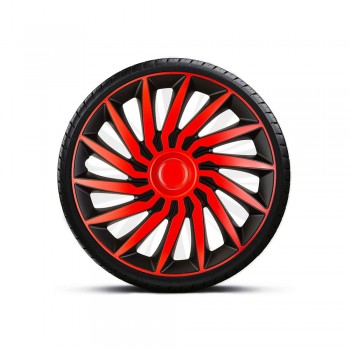 Set Capace Roti 15` Rosu-Negru Cu Inel Rosu Kendo