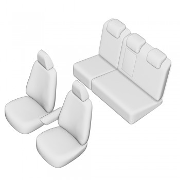 Set Huse Scaun Umbrella Pentru Vw Tiguan 2008-2011 (Bancheta Fractionata. Masuta Cafea) Cu Tetiere Spate In Forma De L