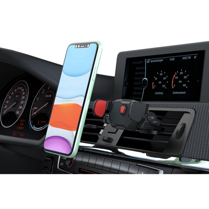 Suport Telefon Auto Extensibil 58-95 Mm Cu Prindere In Grila De Ventilatie