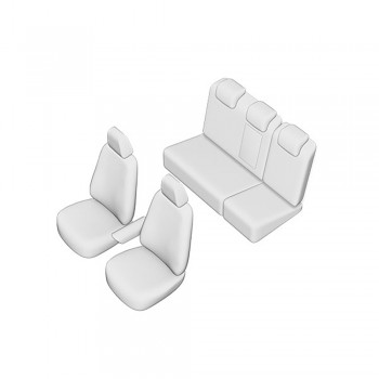 Set Huse Scaun Umbrella Pentru Renault Fluence 2009-2016 (Bancheta Fractionata) Cu Tetiere Spate In Forma De L