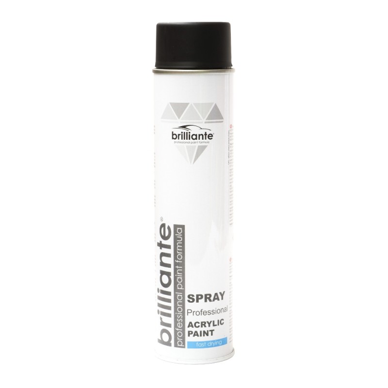 Vopsea Spray Acrilica Negru Mat (Ral 9005) 600 Ml Brilliante