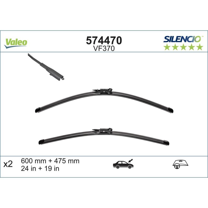 Set Stergatoare Valeo Silencio X.trm 600/475 Mm Vf370