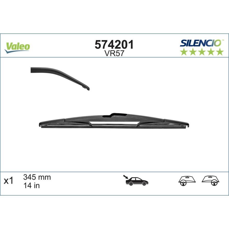 Stergator Luneta Valeo Silencio Conventional 345 Mm Vr57