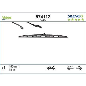 Stergator Valeo Silencio Conventional Standard 450 Mm V45