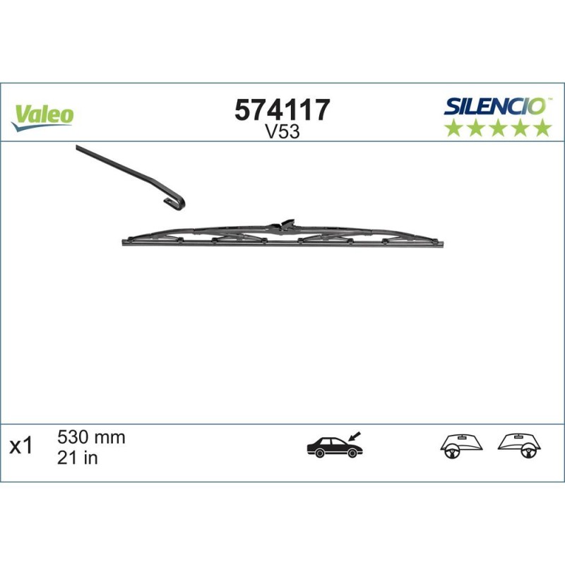 Stergator Valeo Silencio Conventional Standard 530 Mm V53