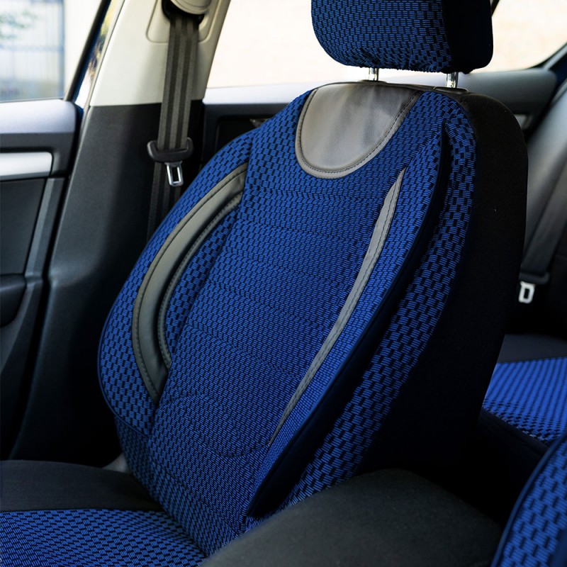 Set Huse Scaun City Albastru Negru