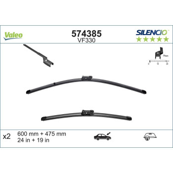Set Stergatoare Valeo Silencio X.trm 600/475 Mm Vf330