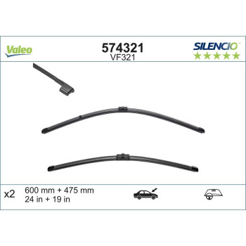 Set Stergatoare Valeo Silencio X.trm 600/475 Mm Vf321