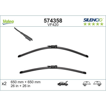 Set Stergatoare Valeo Silencio X.trm 650/650 Mm Vf420