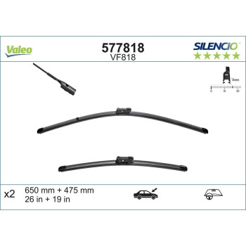 Set Stergatoare Valeo Silencio X.trm 650/475 Mm Vf818
