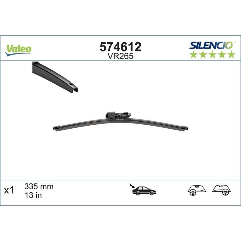 Stergator Luneta Valeo Silencio Flat 335 Mm Vr265