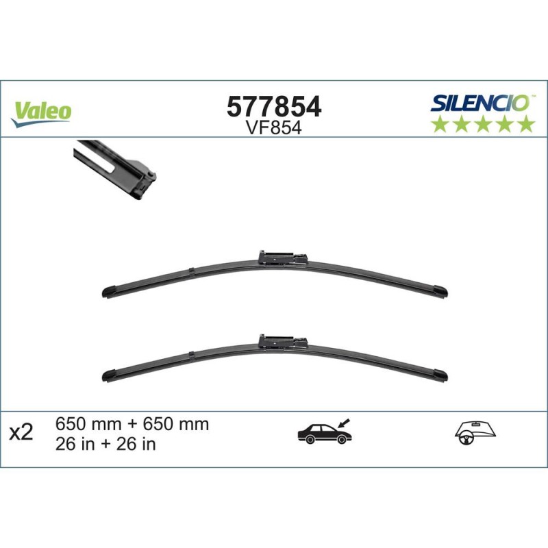 Set Stergatoare Valeo Silencio X.trm 650/650 Mm Vf854